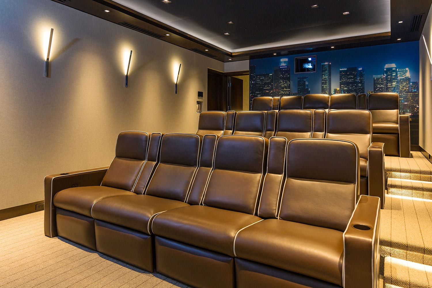 Home Theater Seating in brown
