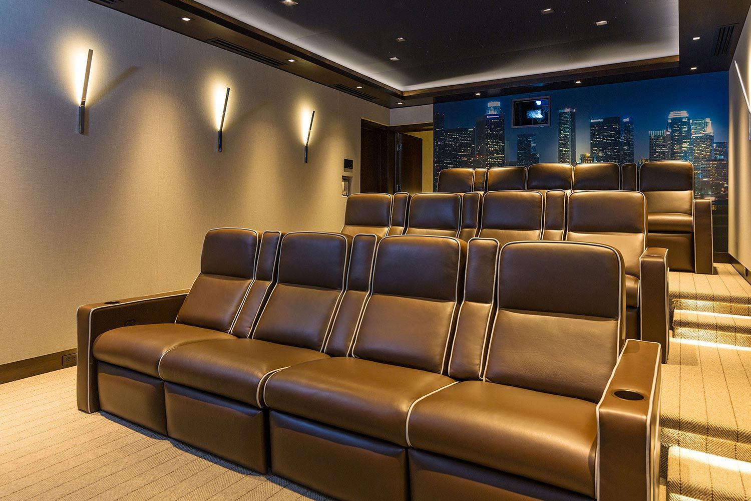 Home Theater Seating in brown